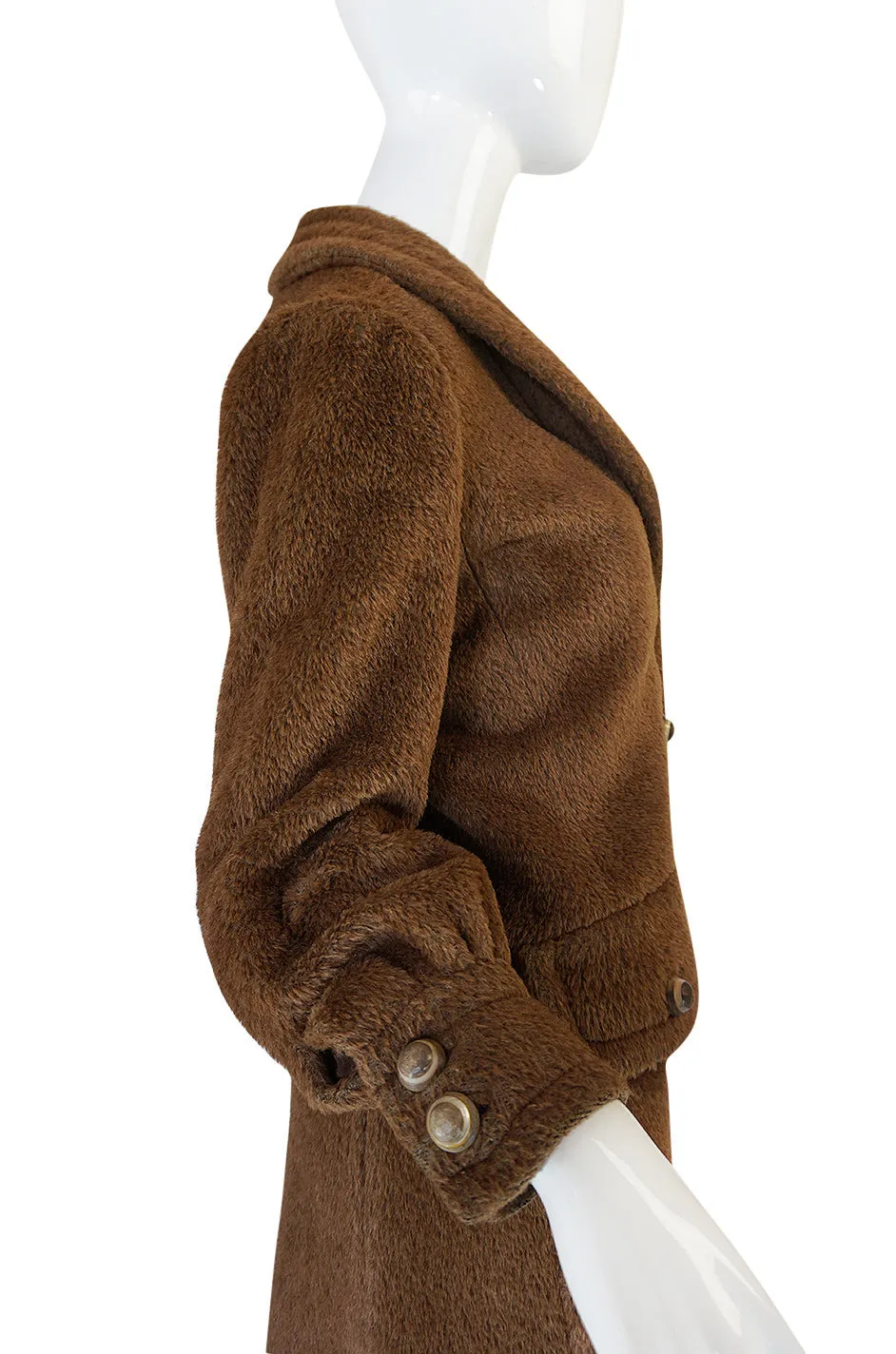 1960s James Galanos 'Teddy Bear' Faux Fur Coat