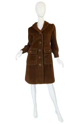 1960s James Galanos 'Teddy Bear' Faux Fur Coat