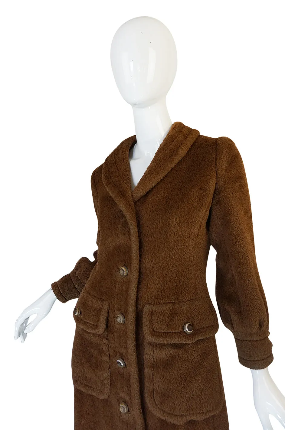 1960s James Galanos 'Teddy Bear' Faux Fur Coat