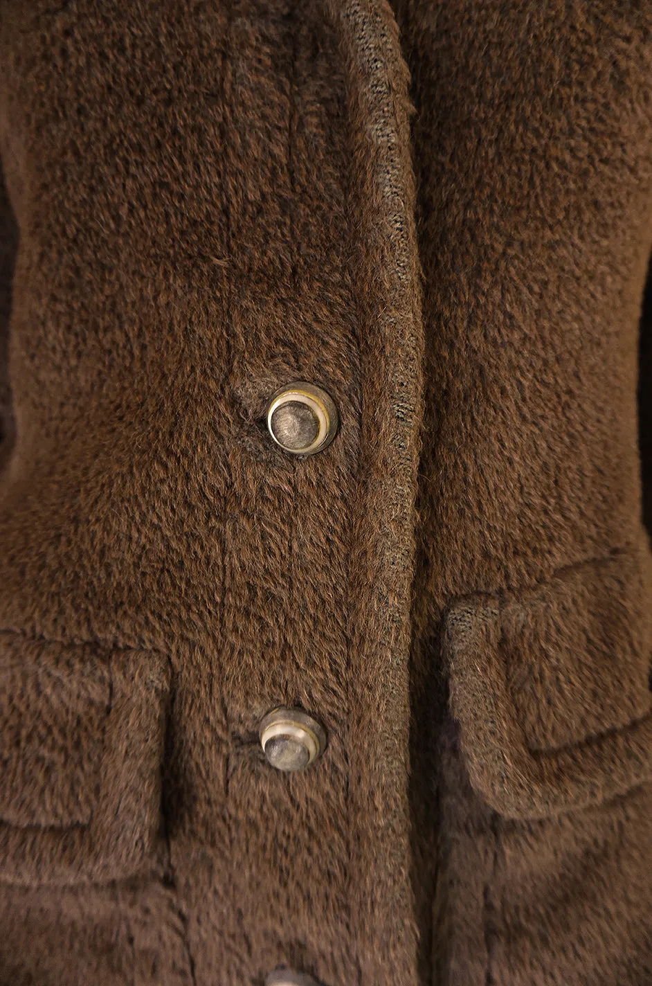 1960s James Galanos 'Teddy Bear' Faux Fur Coat