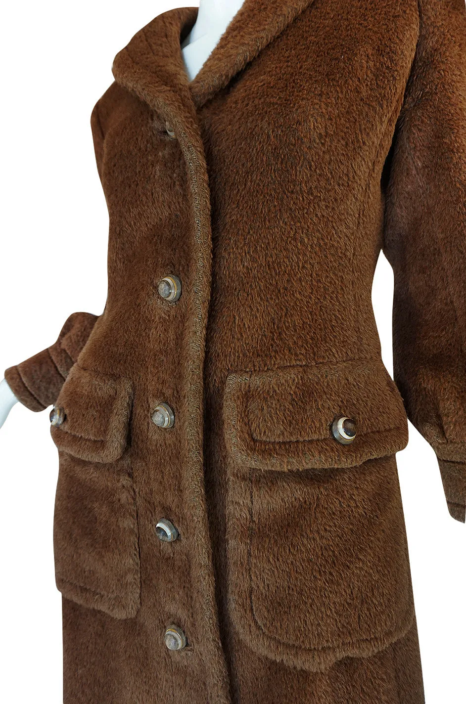 1960s James Galanos 'Teddy Bear' Faux Fur Coat