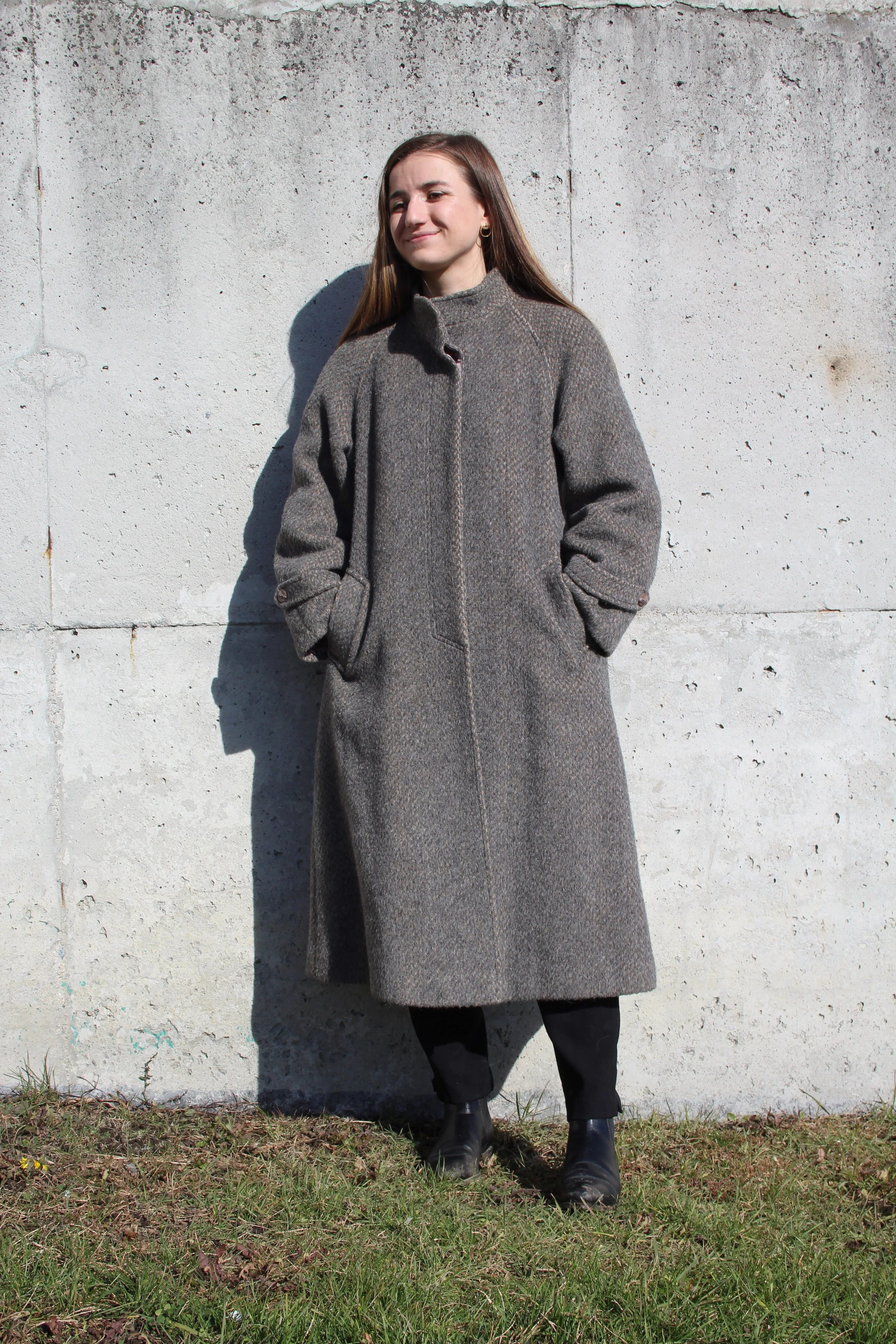 60s Yak Hair & Mohair Coat - L