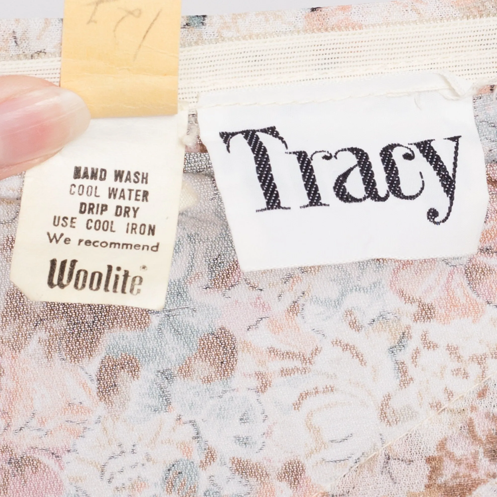 70s Sheer Floral Babydoll Dress - Extra Small