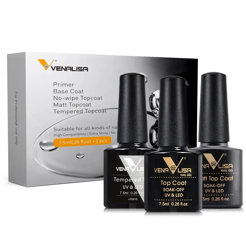 7.5ml Primer Base Coat Top Coat Set- 3 pcs