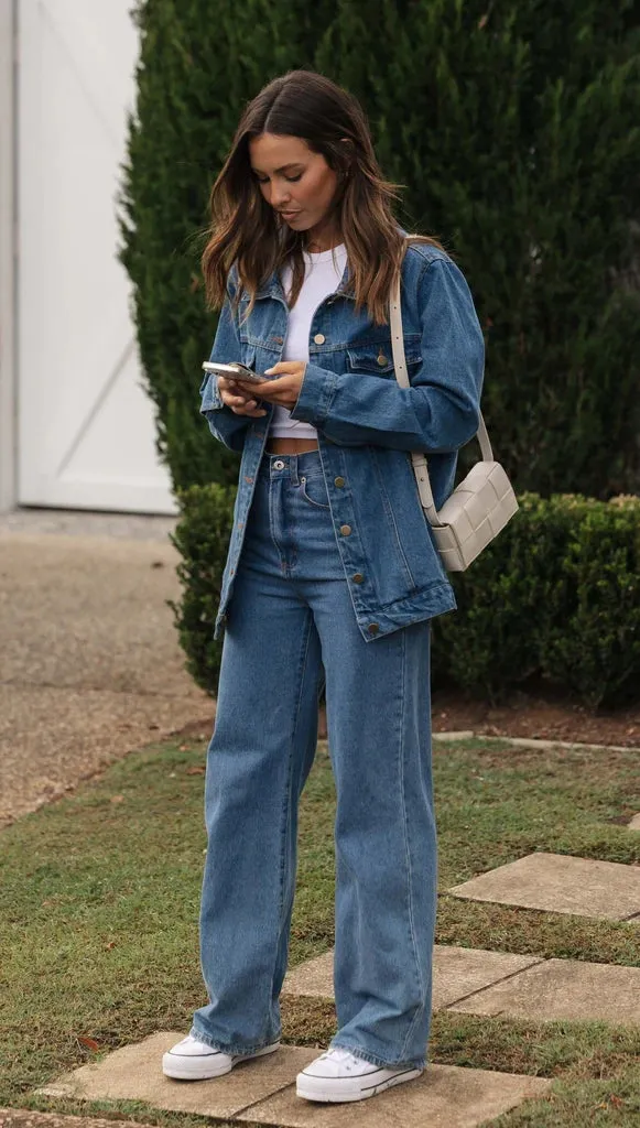 Blue Button Down Denim Jacket