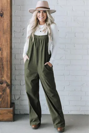 Button-Front Corduroy Overall