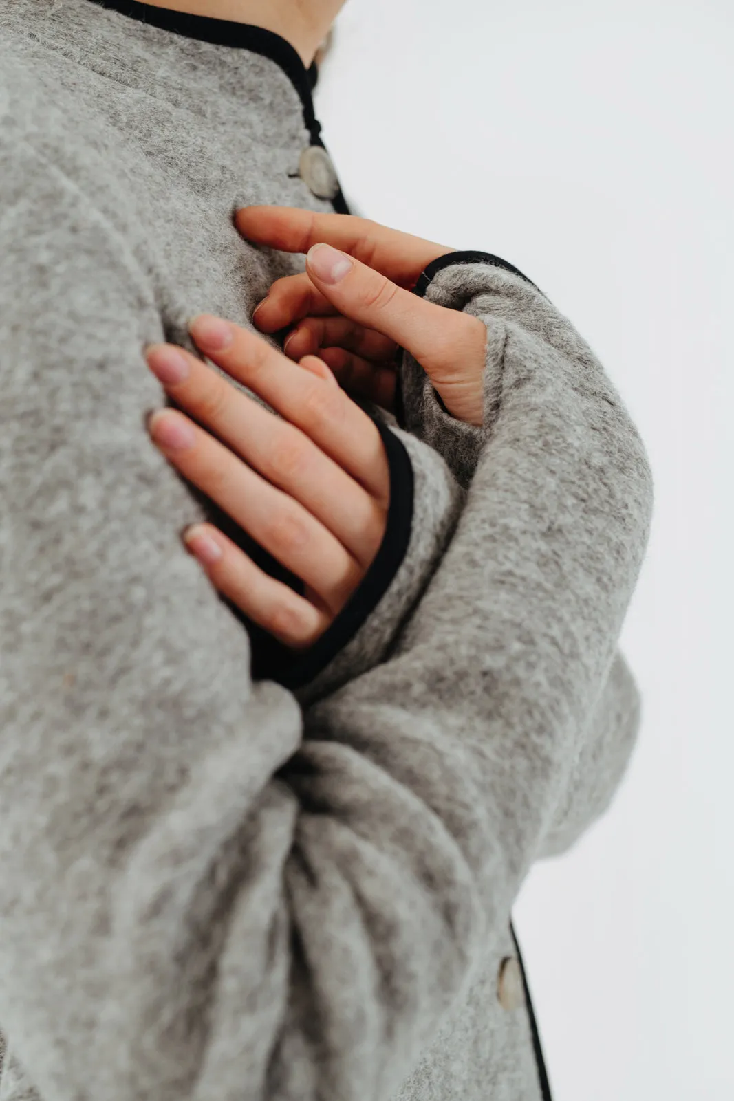 Classic Coat, Wool, Light Grey