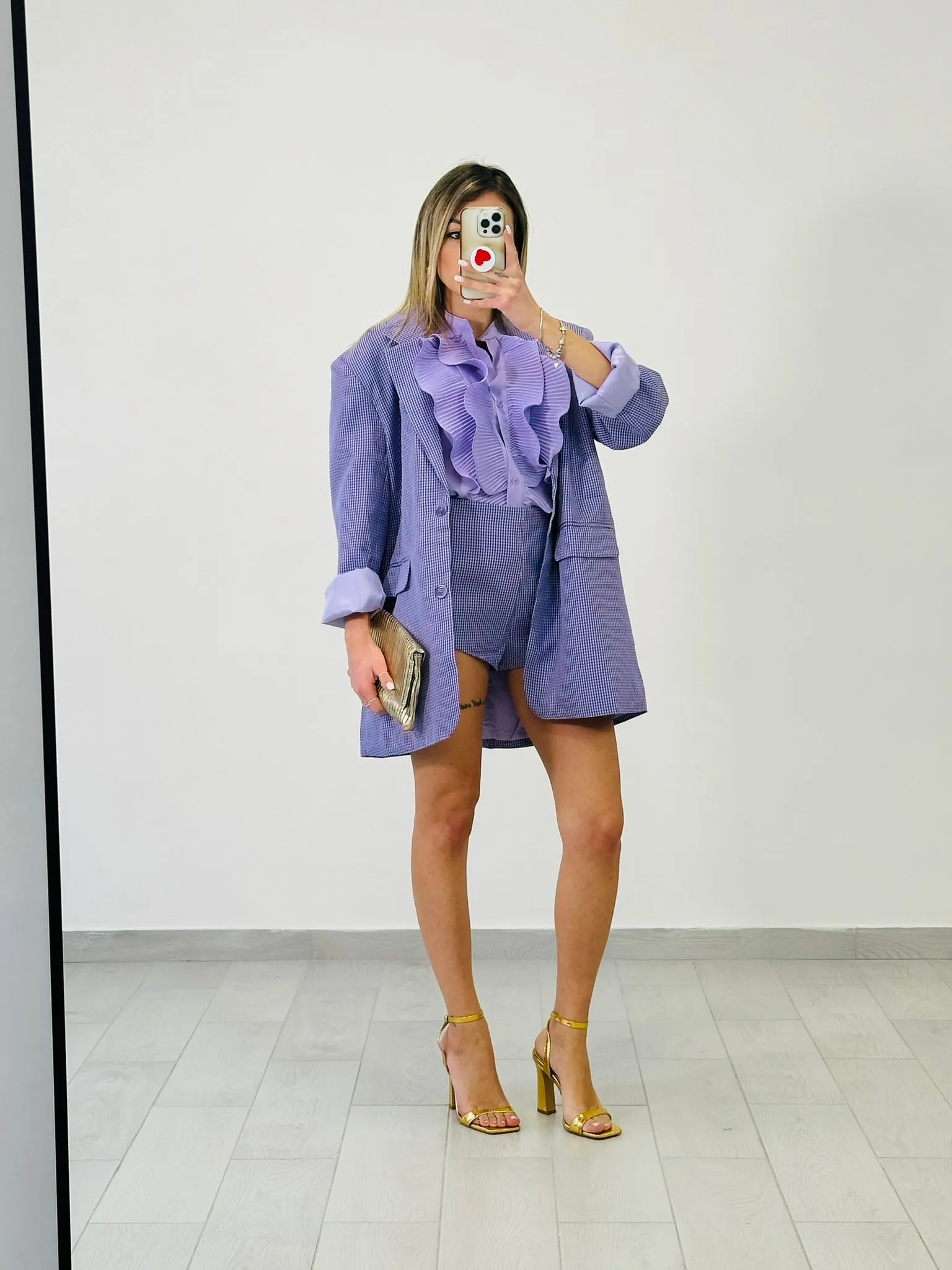 Coordinato Iris (Blazer   Pantaloncino) Lilla
