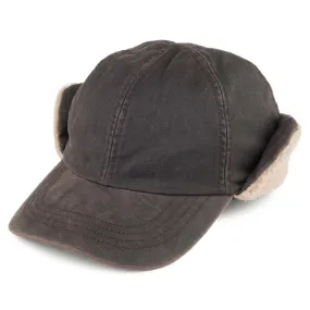Dorfman Pacific Winter Baseball Cap with Earflaps - Brown