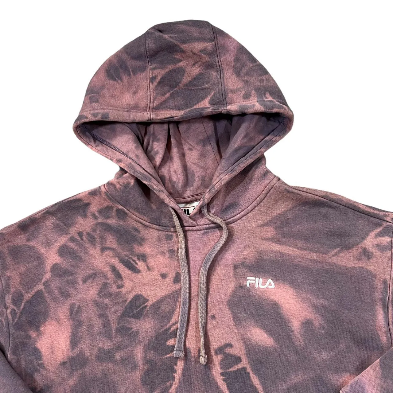 FILA Classic Embroidered Mini Logo Tie Dye Pullover Hoodie