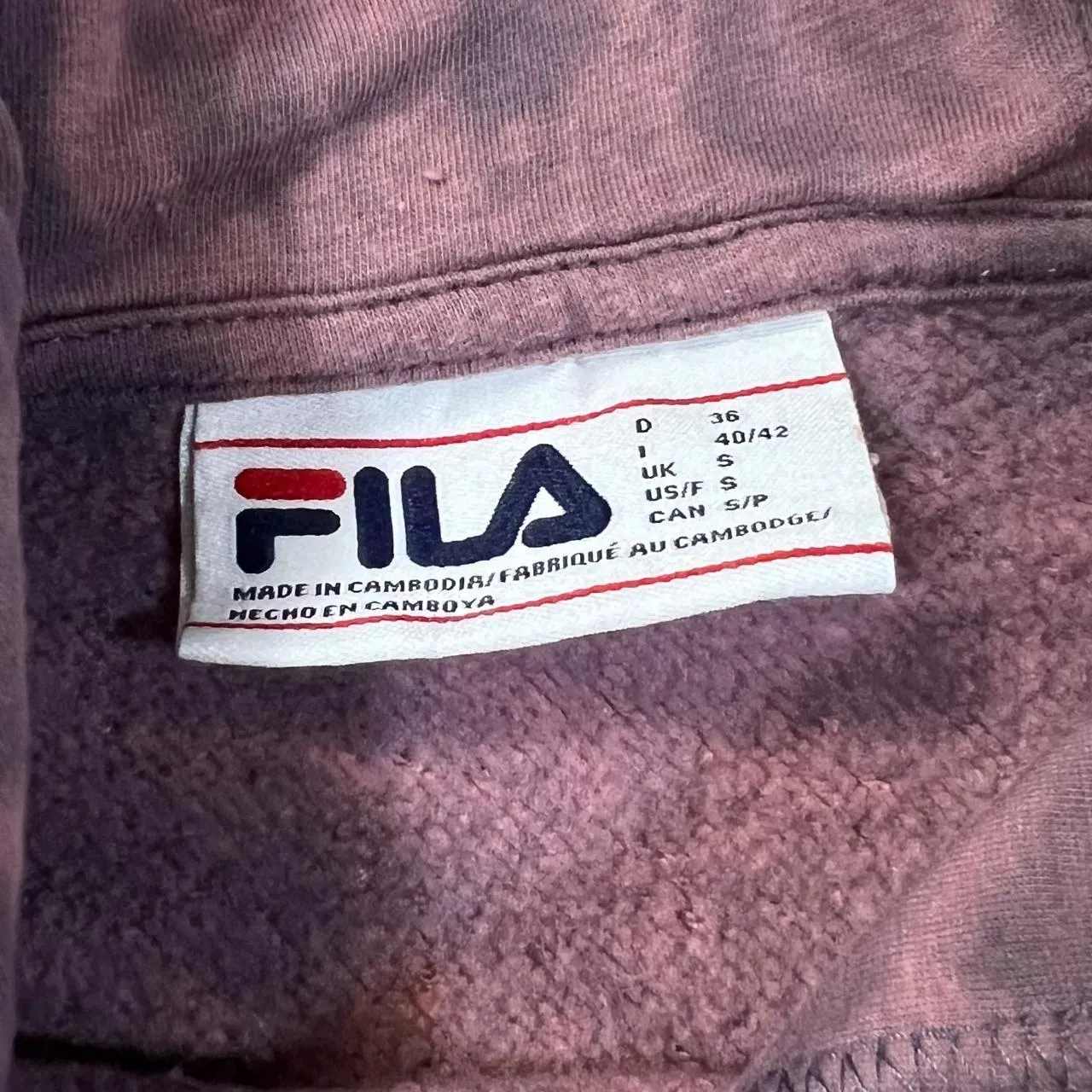 FILA Classic Embroidered Mini Logo Tie Dye Pullover Hoodie