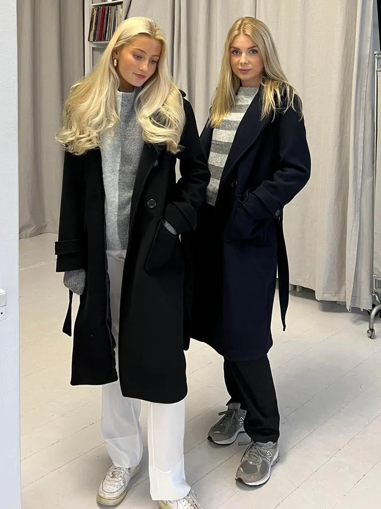 Ginalli coat long - black