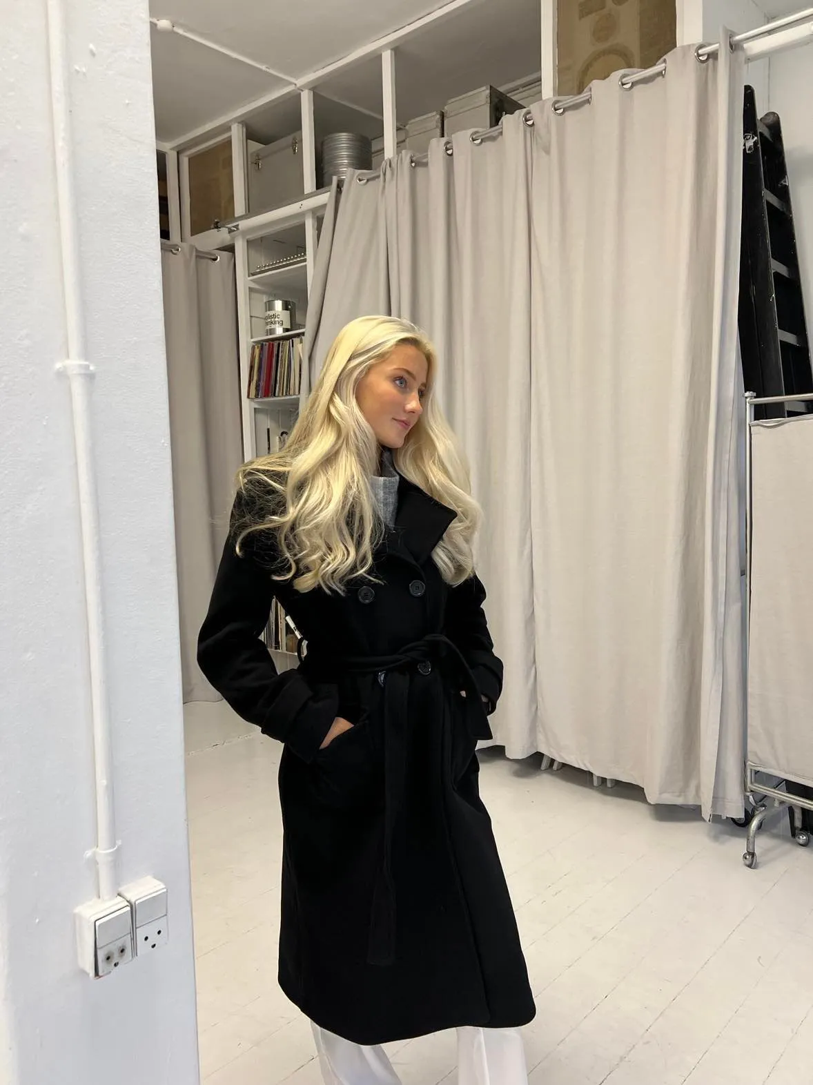 Ginalli coat long - black