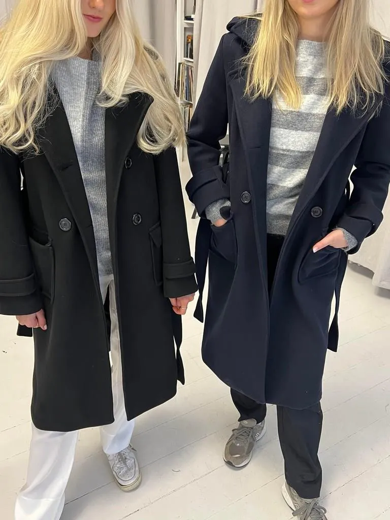 Ginalli coat long - black