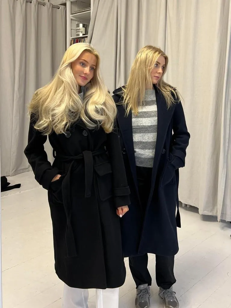 Ginalli coat long - black