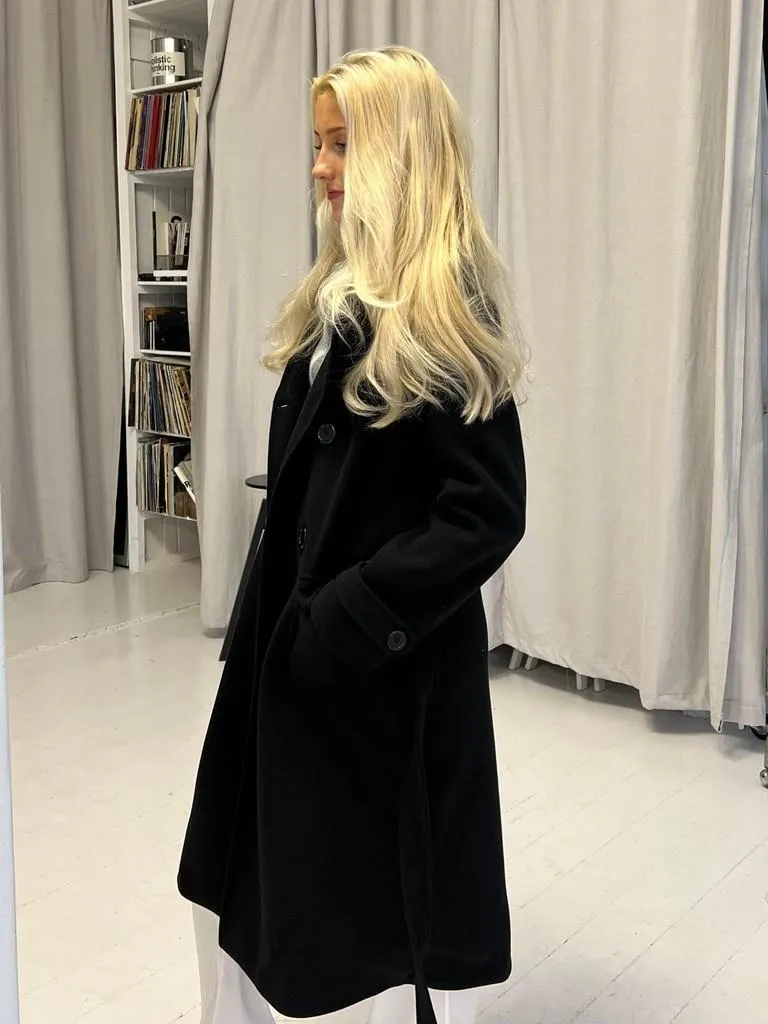 Ginalli coat long - black