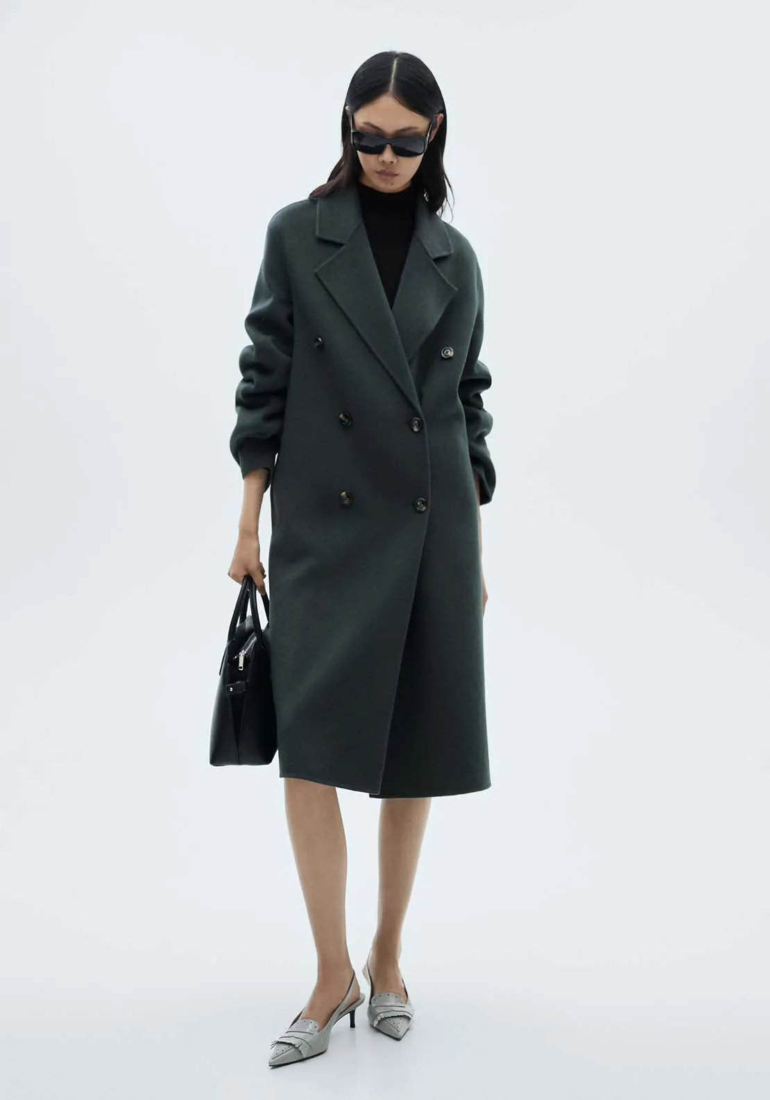 Handmade oversized wool coat - Dark Blue