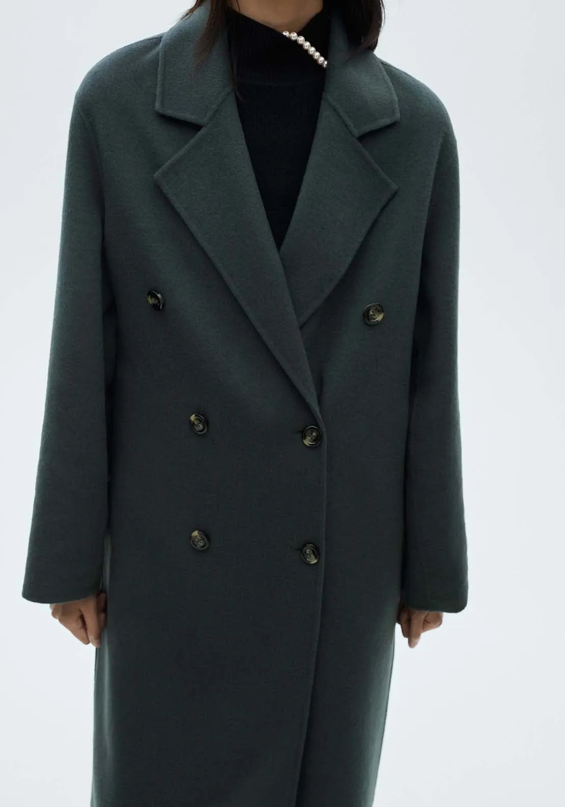 Handmade oversized wool coat - Dark Blue