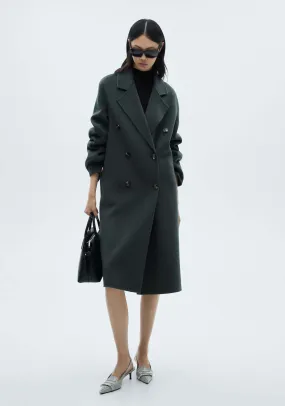 Handmade oversized wool coat - Dark Blue