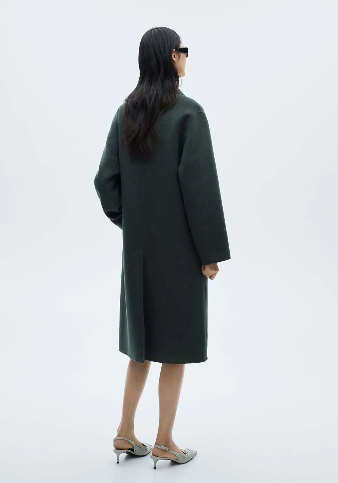 Handmade oversized wool coat - Dark Blue