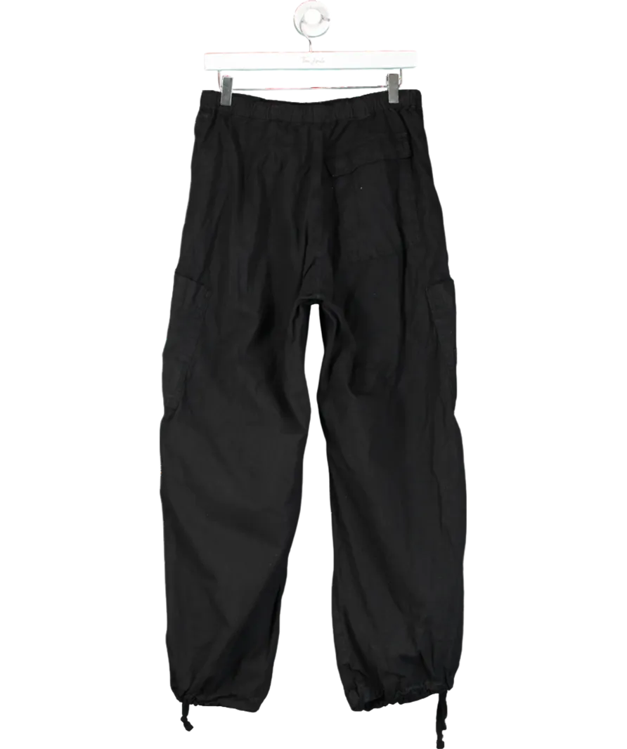 Jaded London Black Parachute Cargo Pants UK S