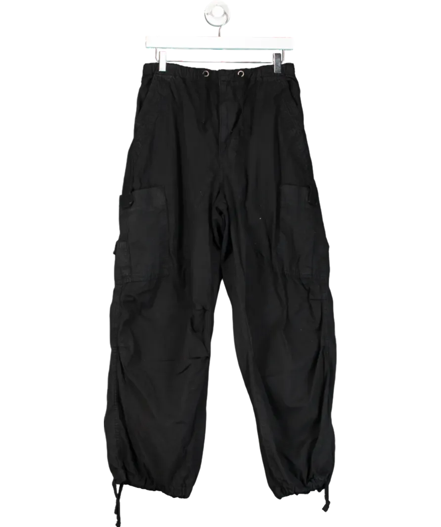 Jaded London Black Parachute Cargo Pants UK S