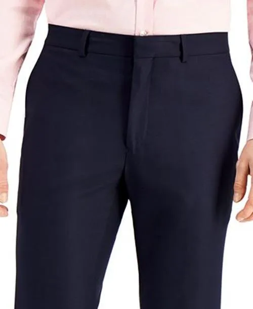 Kenneth Cole Reaction Mens Slim fit Dress Pants 30 / 30 navy Solid