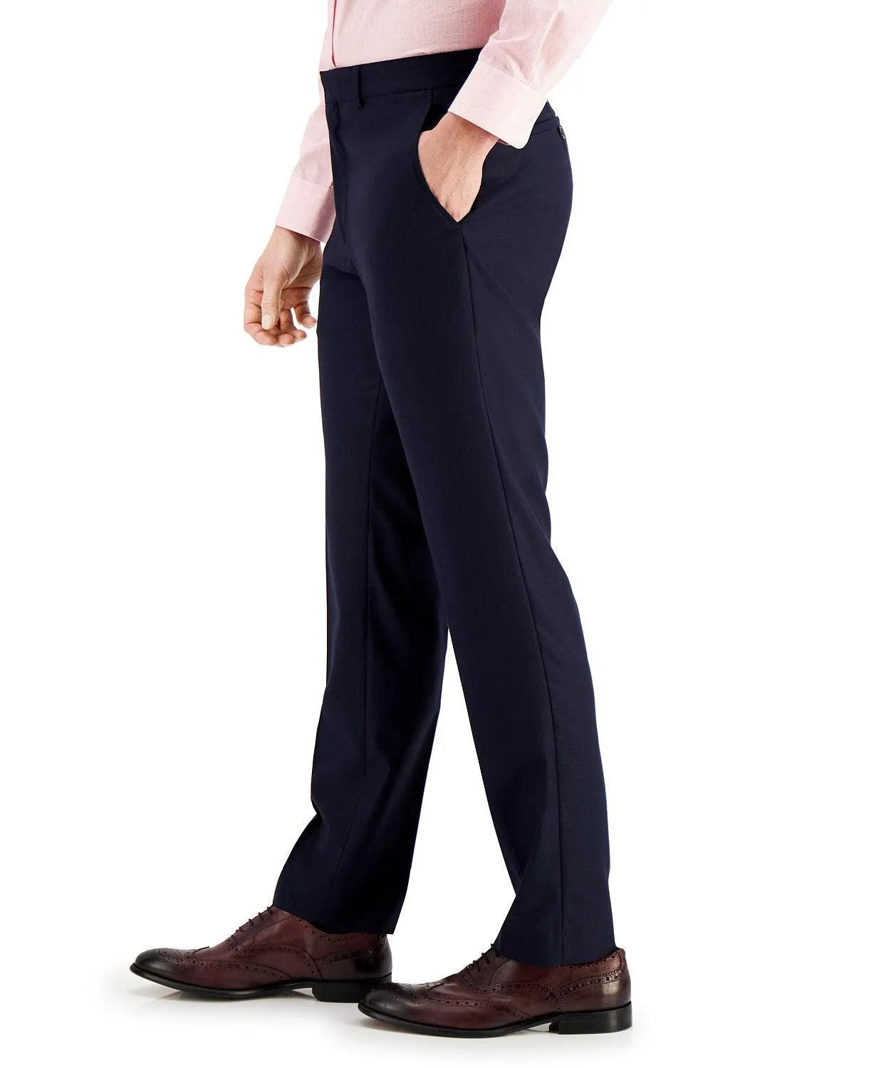 Kenneth Cole Reaction Mens Slim fit Dress Pants 30 / 30 navy Solid