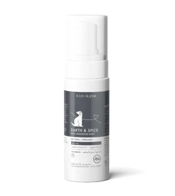 Kin Kind Earth & Spice Waterless Dog Shampoo 8oz