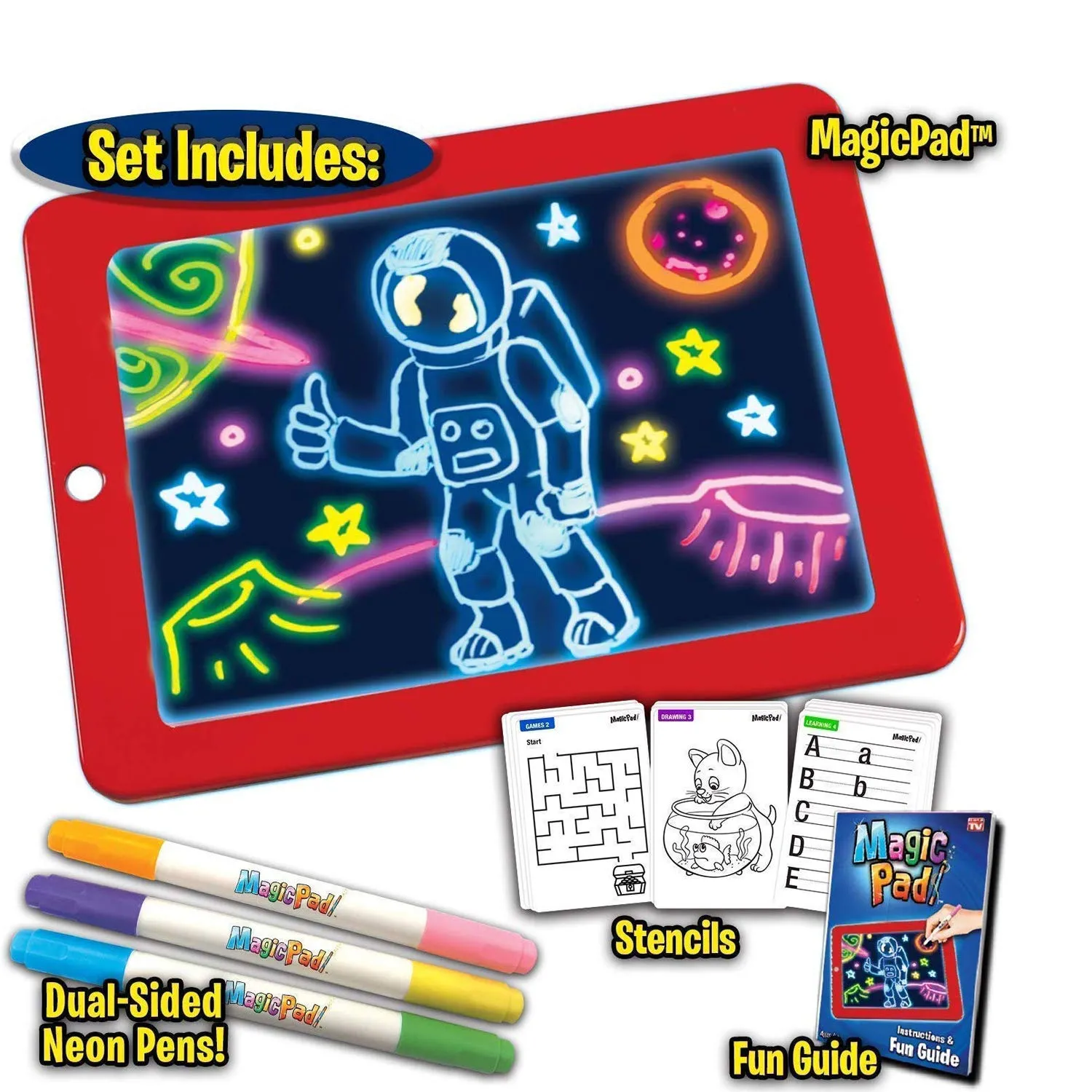 Magic Pad Light Up Glow Drawing Board LED Draw Sketch Tablet - H01431