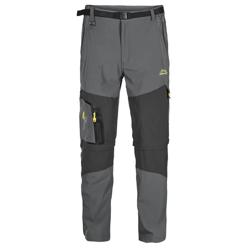 Quick-Drying Men Pants Trouser Legs Detachable Outdoor Hiking Casual Sport Men Pant Without Belt