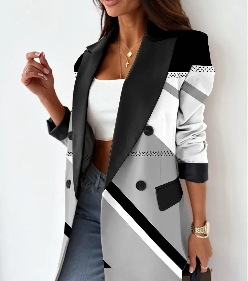 Women's Single Breasted Blazer with Flap Pockets